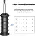 Combination Lock Waterproof 4 Digit Padlocks with Combination Code, Zinc Alloy Combination Lock for Door, Tool Boxes, Schools, Gym, Garden, Fences...
