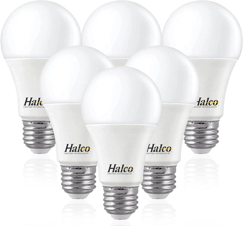 Halco ProLed Led Light Bulbs A19 2 Non Dimmable, Frosted 120V, 60W Equivalent Efficient 9W, 720 Lumen, 15000 Hours, E26, 6 Pack (4000k Cool White)...