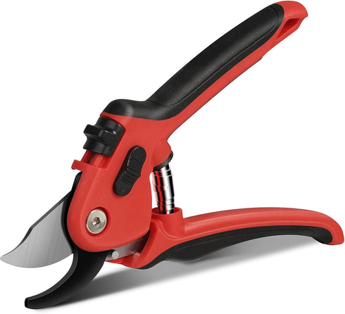 Flora Guard Garden Shears 8.2" Bypass Pruning Shears, Professional Ultra Sharp Sk5 Steel Garden Clippers, Rubber Handle Heavy Duty Plant Cutting S...