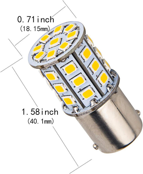 Super Bright 4.2W BA15S 1156 1141 1003 RV Interior Light LED Bulbs for Turn Signal Stop Tail Brake,4000K Neutral White,Pack of 20...