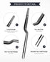 10-inch Cooking Tweezer and Offset Tweezer Set, Tongs Precision Serrated Tips, Stainless Steel Professional Chef Tweezer Kitchen Tools for BBQ, Pl...