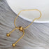 Pingyongchang Thin Chain Bracelets Anklet for Women Adjustable Chain Anklet Bracelet Vintage Fashion Simple Pull Thin Chain Metal Anklet Female Fo...