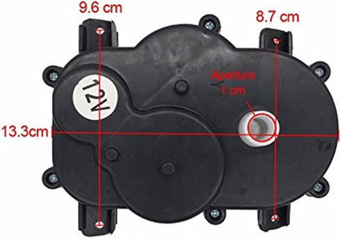 Steering Gearbox with Motor,RS280 12V Motor with Gear Box for Kids Powered Wheel Cars Steering Motor Accessory Match Children's Electric Ride on T...