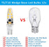 PYJR T10 Wedge Base Led Bulbs 12v Low Voltage Landscape, Ac/Dc 12V, 2W 200Lm, 3000K Warm White, for Landscape Pathway Lighting, Deck Stair, Step, ...