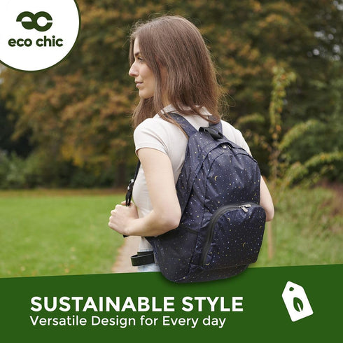ECO CHIC Hiking Lightweight Packable Backpack - Foldable Daypack for Travel & Hiking & Outdoor Adventures - Waterproof Backpack from Recycled Mate...