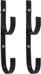 U.S. Pool Supply Set of 2 Black Aluminum Pool Hangers for Telescopic Poles - Store Poles with Nets, Vacuums, Hoses & Attachments - Organize Swimmi...