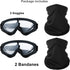 Motorcycle Goggles,2 Pack Dirt Bike ATV Motocross Riding Hiking Protective with 2 Pack Neck Breathable Bandana Mask...