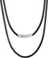 Bestyle Long Leather Necklace Wax Cord Rope Chain Men, Mens Bradied Leather Necklace Jewellery Mens Waterproof Black Cords Necklace for Pendant, 3...