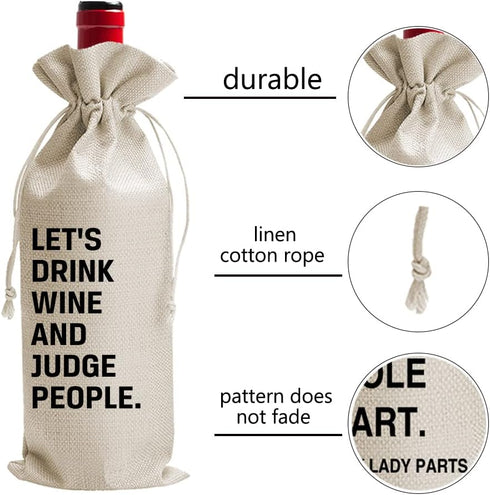 Valentine's Day Wine Bag Gift Bag for Valentine's Day, Gift Idea for Wife, Husband, Him, Her, Girlfriend, Boyfriend, Anniversary, Birthday, 1 Pcs ...