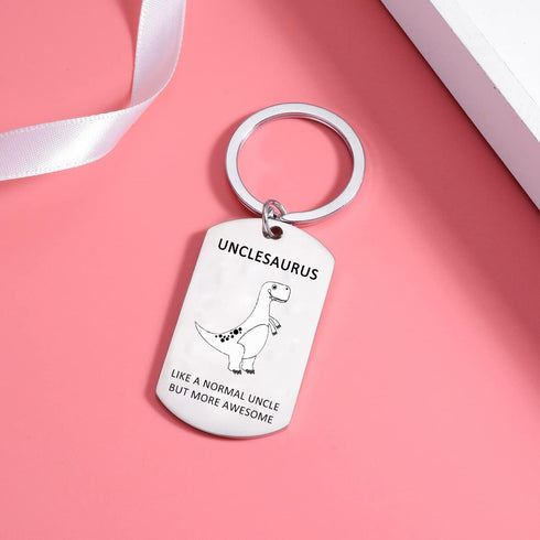 Uncle Gifts Birthday Gifts for Uncle from Niece Nephew Dinosaur Keychain Uncle Keychain Unclesaurus Keychain...