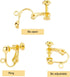 NBEADS 100 Pcs Screw Adjustment Brass Screw Clip Earring Converters, Random Mixed Color Clip-on Earring Findings Components Screw Back Ear Wire wi...