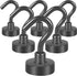 Neosmuk Magnetic Hooks, 27lb+ Heavy Duty Earth Magnets with Hook for Refrigerator, Extra Strong Cruise Hook for Hanging, Magnetic Hanger for Curta...