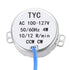 uxcell Synchronous Motor AC 100-127V 10-12RPM 50-60Hz CCW/CW 4W D Shaft...