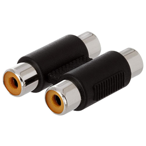 Cmple - 2 RCA Female to Female Coupler Two RCA Jack to Dual Jack Adapter Connector Converter Stereo Audio Video Cable Extender Joiner...
