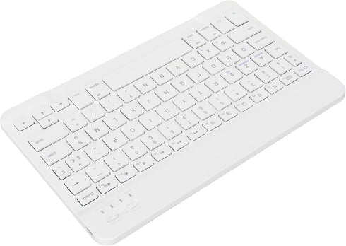 Sanpyl Keyboard, 10in Ultra Thin Bluetooth French AZERT Keyboard Scissor Slim Waterproof Multifunctional Keyboard for Tablet Phone Computer(White)...