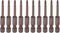 10pcs T10 Torx Bit 1/4" Hex Shank 2" Length Magnetic Security Star Screwdriver Power Tool, Red...