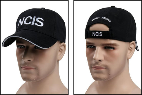 LishufenST NCIS Special Agents Cap Naval Criminal Investigative Service Embroidered Adjustable Cotton Baseball Cap Hat (Black)...