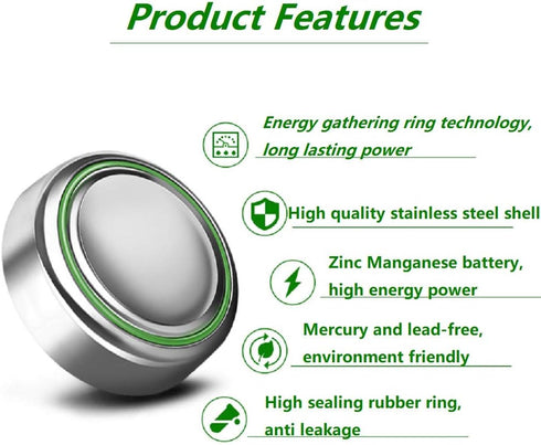 Cotchear 10pcs 1.5V AG10 Alkaline Battery 189 389 AG10 LR1130 LR54 V10GA Battery Alkaline Button Coin Cell Batteries...