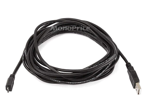 Monoprice 105138 15ft Micro USB / Micro-B 2.0 A Male to 5pin Male 28/28AWG Cable compatible with Samsung Galaxy , Note , Android, LG , HTC One,Nex...