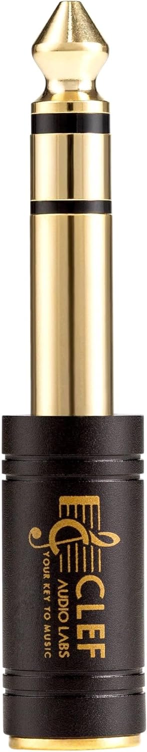 TRS Headphone Stereo Adapter with 6.35mm Male to 3.5mm Female Audio Connections, Supports Amplifiers, Headphones, Speakers and Microphones, AUX Ja...