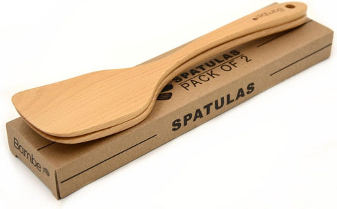 Bamber Wooden Wok Spatula Set Wood Turner for Non Stick Cookware, Pack of 2...
