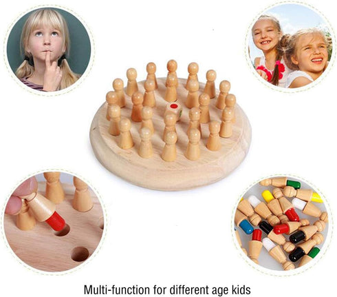 Montessori Material Memory Chess Match Game Small Cylinder Socket Stacking Sorting Sensorial Material for Kids...
