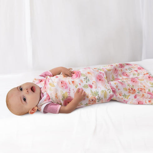 Baby Sleep Sack Baby Wearable Blanket 100% Cotton 2-Way Zipper Toddler Sleepsack 0-6 Months Babies (Flowers)...