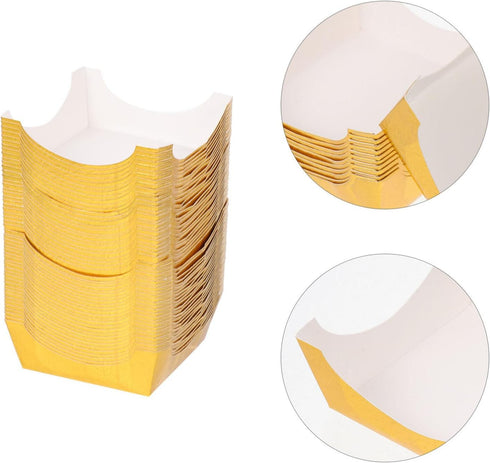 BESTonZON 100pcs Paper Baking Cups Mousse Cake Paper Cups Square Cake Cups Disposable Cake Cups Party Cupcake Liners for Christmas Party Wedding F...