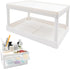 souG Desktop Storage Rack Organizer for Kitchen Bathroom Office Dorm - Double-Layer Cosmetic Stationery Storage Holder and Table Sundries Display ...