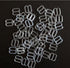 100Set Clear Plastic Invisible Lingerie Rings (8.5g) and Sliders (9g) Bra Bikini Rings (15mm)...
