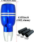 Abfer Automatic Shift Knob with Button Car Gear Shifter Knobs Aluminum Alloy Stick Shifting Handle Transmission Fit for Most Vehicle, Blue...