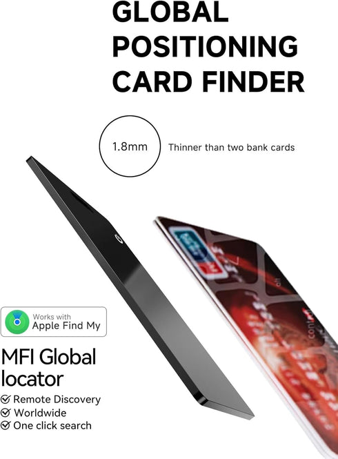 Fumei Wirleless Rechargable Card Locator Bluetooth Tracker Slim Wallet Finder Compatible with Apple Find My (1)...