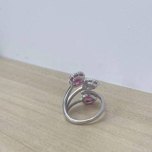Shiny Diamond Teardrop Open Statement Ring for Women Girls Rhinestone CZ Crystal Leaf Climber Wrap Finger Band Engagement Promise Rings Bands Fash...
