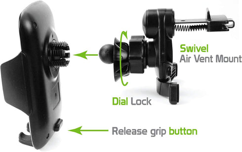 Car Air Vent Phone Holder, Phone Mount for Car Vent, Cell Phone Holder Car Hands Free Cradle in Vehicle Mount Fit for Smartphone, iPhone, Cell Pho...