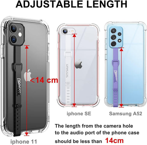 2 PCS Silicone Phone Strap Cell Phone Grip Loop Elastic Stretching Band Hand Finger Holder Secure Slim Universal for Galaxy & iPhone Case Most Sma...