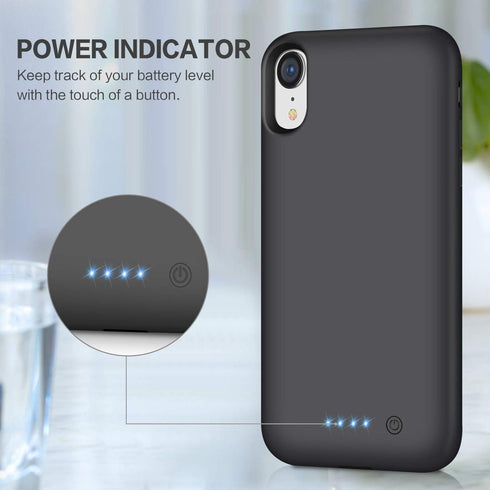Battery Case for iPhone XR, 6800mAh Portable Charging Case for iPhone XR Rechargeable Backup External Battery Pack Extended Battery Protective Cha...