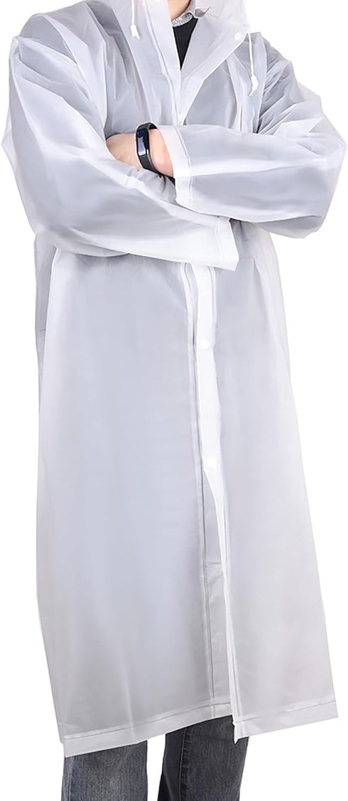 Adult Portable Raincoat Rain Poncho with Hoods and Sleeves...