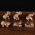 BRABUD Gold Resin Small Elephants Statues Home Decor Collection Gift Set of 6 BS123 (Gold)...