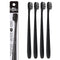hello Charcoal Soft Toothbrush with Activated Charcoal from Sustainable Bamboo, BPA- Free, Made from Plant-Based Materials, 4 Pack...