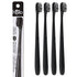 hello Charcoal Soft Toothbrush with Activated Charcoal from Sustainable Bamboo, BPA- Free, Made from Plant-Based Materials, 4 Pack...