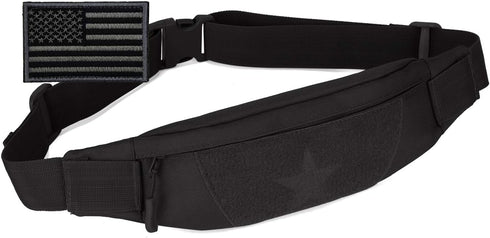 Protector Plus Tactical Running Waist Pack Belt Military Fitness Fanny Bag Sling Hip Bumbag MOLLE Army Lumbar Gear Pocket (Patch Included), Black,...