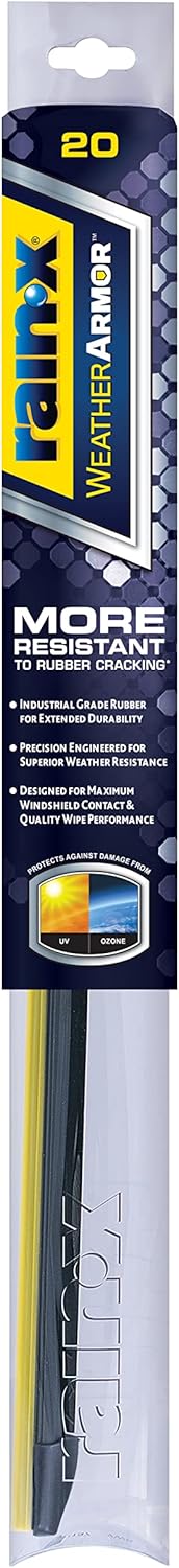 Rain-X 830220 WeatherArmor Beam Wiper Blades, 20 Inch Windshield Wipers (Pack of 1), Automotive Replacement Windshield Wiper Blades With Industria...