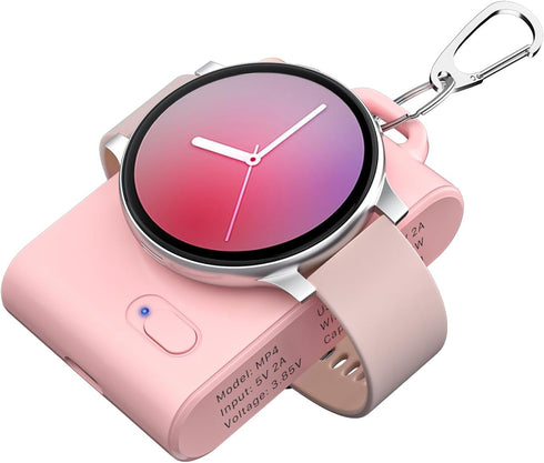 Portable Watch Charger for Samsung,2000mAh 2-in-1 Magnetic Travel Emergency Power Bank,Keychain Galaxy Watch Charger for Samsung Galaxy Watch 6/6 ...