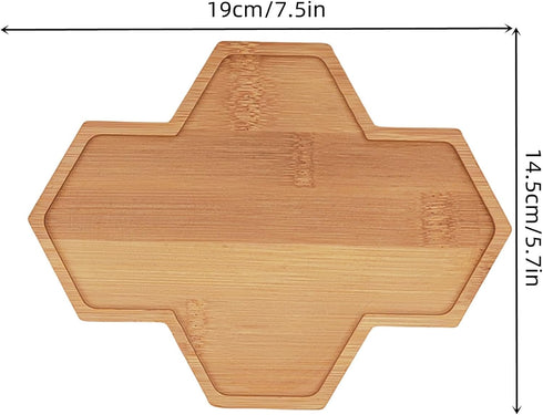 4PCS Mosaic Bamboo Coasters for Crafts, Blank Base Trays, Drinking Cup Coaster, Plant Coaster, Art Plate,DIY Mosaic Supplies (Hexagonal Platter)...