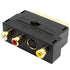 Scart 20 Pin Male to 3 RCA AV Female + S Video Converter Adapter...