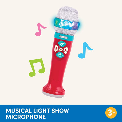 Battat – Toy Karaoke Mic – Light-Up & Voicechanging Microphone – Record & Playback – Sing-Along With Bluetooth – 3 Years + – Musical Light Show Mi...