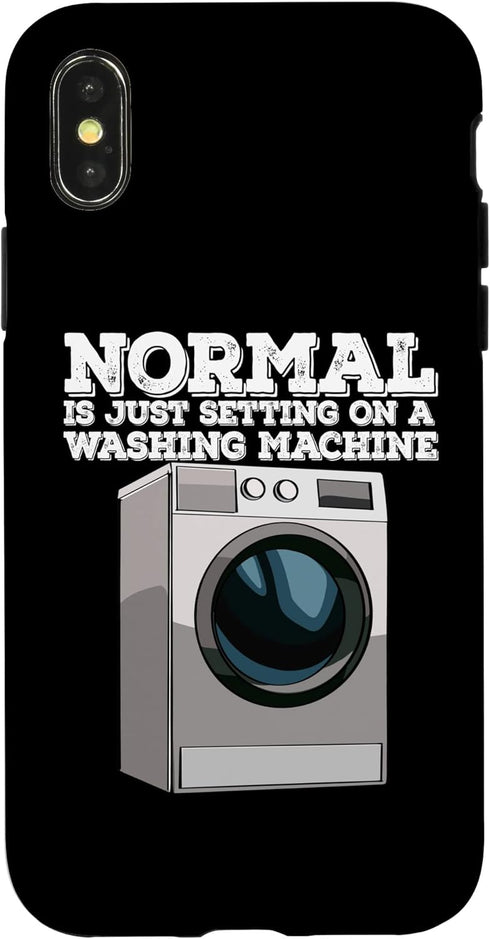 iPhone X/XS Mormal Is Sitting On Laundry Funny Women Washing Machine Case...