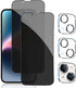 pehael 2+2 Pack iPhone 14 Plus Privacy Screen Protector with Camera Lens Protector Full Coverage Anti-Spy Tempered Glass Film 9H Hardness Bubble F...