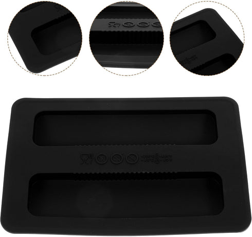 Silicone Toaster Dust Cover 2 Slice Toaster Lid Electric Bread Maker Upper Cover Toaster Machine Top Cover for Bread Machine Part Accessories ?Bla...
