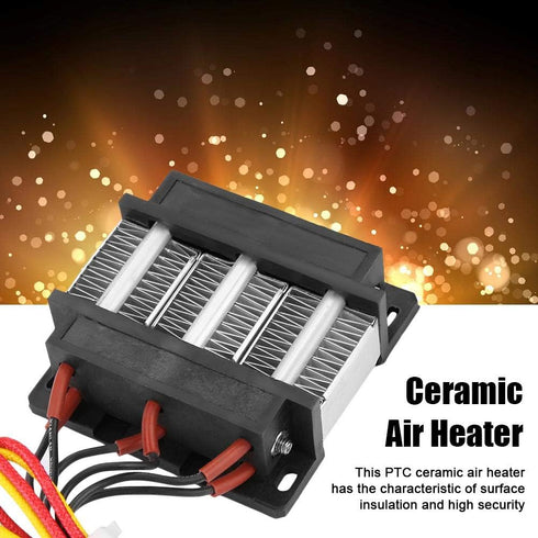 Ceramic Air Heater, PTC Air Heater 48V 200W Ceramic Element Heater Insulated PTC Ceramic Air Heater Ptc Heating Element for Small Instruments, Sma...